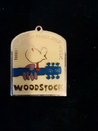 1989 Vintage Woodstock 20th Anniversary Key Ring Charm 3 Days Of Peace And Music