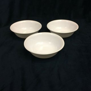 Corelle By Corning White Soup Cereal Bowls 6 1/4 " Set Of 3 Made Usa Vintage