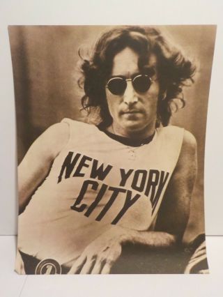 N Beatles 11 X 14 Print Sepia John Lennon York City Shirt Photo