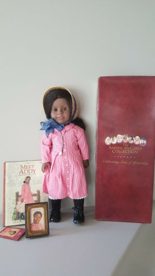 American Girl Doll Addy In Pristine With Accessories