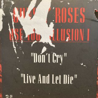 Guns N Roses Use Your Illusion I 12x12 Promo Poster Window Card Promotional 3