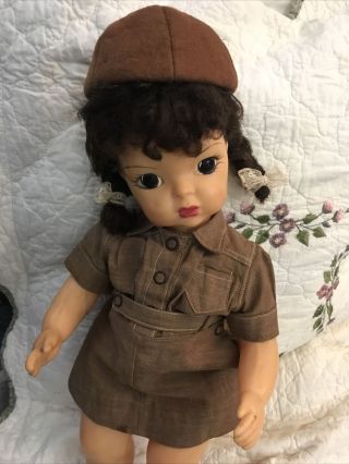 Terri Lee 1950s Connie Lynn Baby & Brownie Uniform Terri Lee Doll With Hat