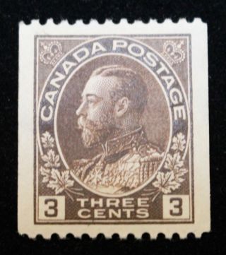 Canada - Admiral Issue - George V - 3 Cent - Brown - Coil - Un 134 - Vf H