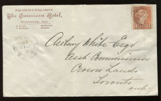 Canada 3 Cent Small Queen On 1892 Cacheted Sudbury On Cover To Toronto