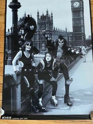 Kiss In London 1976 Poster Ace Frehley Peter Criss Gene Simmons Paul Stanley