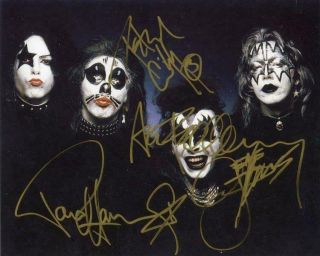 Reprint - Kiss Paul Stanley - Gene Simmons Signed 8 X 10 Glossy Photo Poster Rp