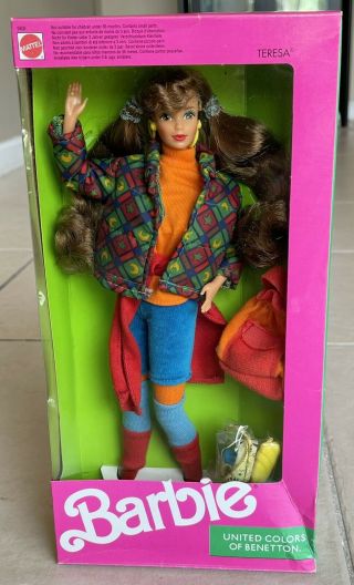 Rare Vintage 1990 United Colors Of Benetton Teresa Barbie Complete