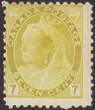 Canada 1902 Queen Victoria 7c Greenish Yellow Sg160 Cat £70