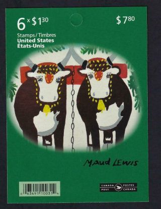 Canada 2020 Christmas By Maud Lewis,  $1.  30 Booklet Of 6 Stamps