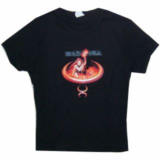 Madonna Ring Of Fire Girls Juniors Black T Shirt Medium Official