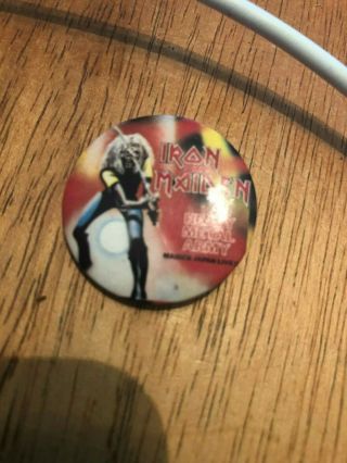 Vintage Iron Maiden Heavy Metal Army Pin