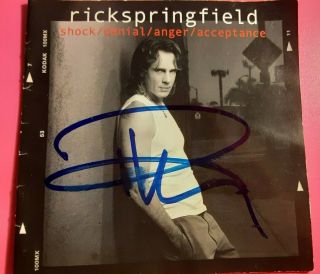 Rick Springfield Autographed Cd Cover Shock/denial/anger/acceptance