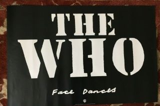 The Who Face Dances Rare Banner Promotional Poster From 1981 16 " X24 "