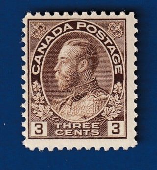 Canada Stamps 108 3c Brown Kgv Admiral Issue F/vfmnh