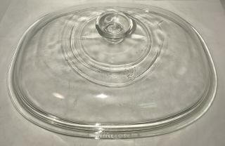 Corning Ware Pyrex Clear Glass 12.  5 Inch F - 14 - C Lid