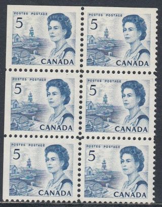 Canada Scott 458bps Ul Blk Of 6 Mnh - 1967 - 72 Centennial Issue