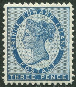 Prince Edward Island - 1870 3d Blue Sg 30 Lightly Mounted V49530