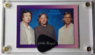 Great Looking Pink Floyd Group Card 276 / Official Logo Guitar Pick Display