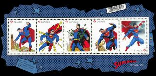 Canada 2013 2677 Superman 75th Anniversary Stamp Souvenir Sheet Mnh