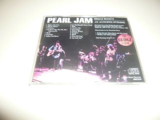 PEARL JAM Bridge Benefit An Acoustic Evening Mountain View CA October 1994 CD 2