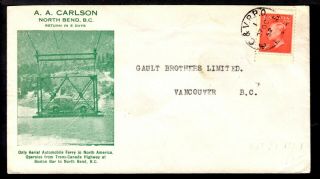 Canada Rpo Wt91 - 152 On 1952 North Bend,  Bc. ,  4c Corner Illustrated Cover