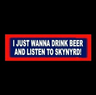 " Beer And Skynyrd " Lynyrd Skynyrd Sticker Ronnie Van Zant Freebird Simple Man
