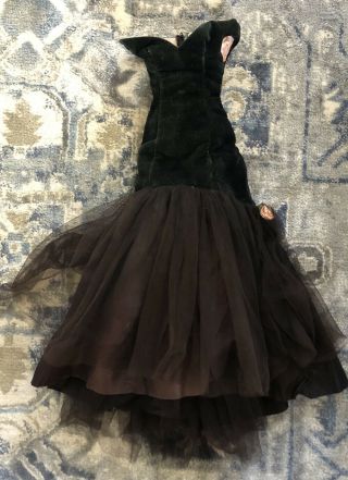 Madame Alexander Cissy Black Velvet Two Piece Gown 1950’s Tagged