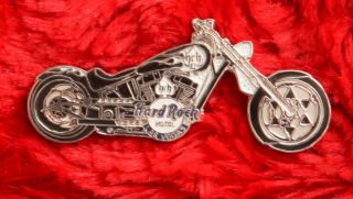 Hard Rock Cafe Pin Las Vegas Chopper Motorcycle Hat Lapel Logo Black Flame