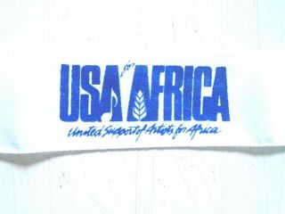 Usa For Africa.  We Are The World - Headband " 1985 " Cond.  2 " X 33 "