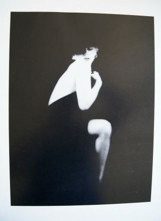 Marilyn Monroe Black & White Photograph Print In Fishnet Stockings 16 X 20