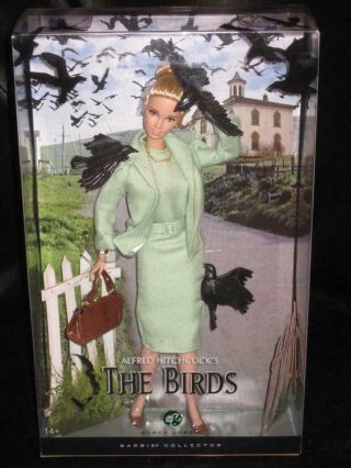 2008 Tippi Hedren Barbie Alfred Hitchcock The Birds Nrfb Green Outfit