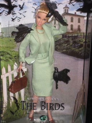 2008 Tippi Hedren Barbie Alfred Hitchcock THE BIRDS NRFB Green Outfit 2