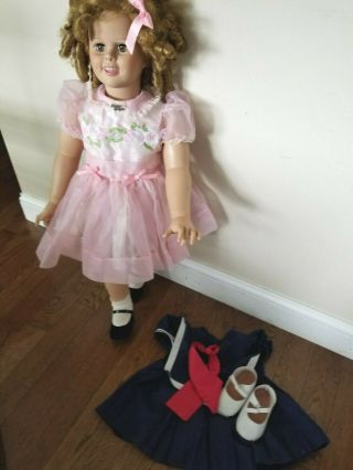 33 " Danbury Shirley Temple Playpal Doll W Party Dress & Sailor