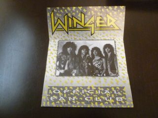 Winger Official Fan Club Brochure 80 