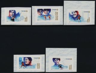 Canada 3080 - 4 Mnh Women In Winter Sports,  Skating,  Ice Hockey,  Curling,  Skiing