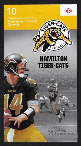 Canada 2012,  100th Grey Cup Bk 505,  (sc 2574a) Hamilton Tiger - Cats M Vf Nh