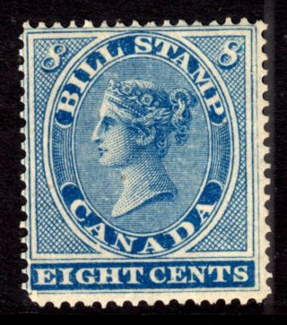 Canada Bill Stamp Fb8 8c Blue,  1864 Qv,  Mnh