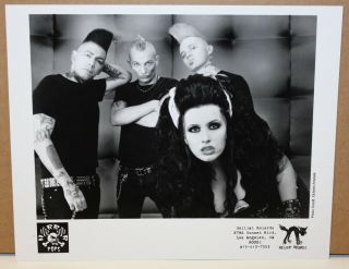 Horror Pops : Band Promo Photo 8 " X 10 " Picture / Poster B&w - Hellcat Records