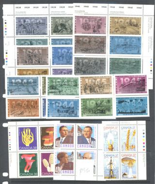 Canada Very Fine Selection Incl.  Incl 15 Blocks/4 All Find Umm/mnh -.