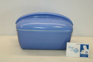Vintage Hall Westinghouse Covered Blue Loaf Pan Refrigerator Dish Casserole