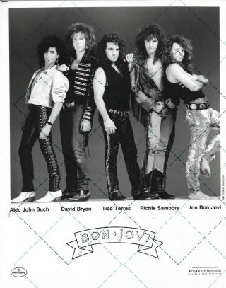 Bon Jovi Official Publicity Photo 8x10 Press Photo Rare Vintage Portrait 02
