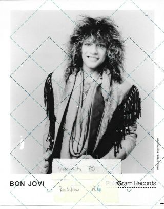 Jon Bon Jovi Official Publicity Photo 8x10 Press Photo Rare Vintage Portrait 03