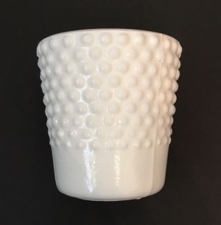 Hobnail White Milk Glass 2.  5 " Votive Candle Or Toothpick Holder