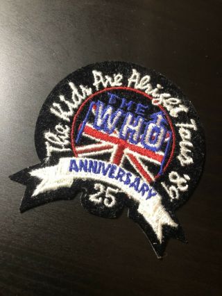 Vintage - The Who - 25th Anniversary Patch - Embroidered - Rare - 1989