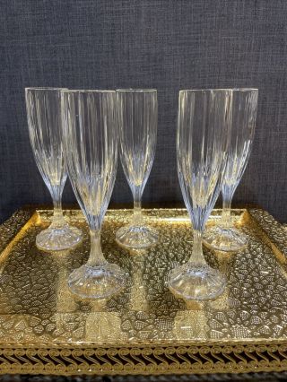 Fluted Champagne Goblet Glass Mikasa Crystal Park Lane Pattern 8 3/4 "