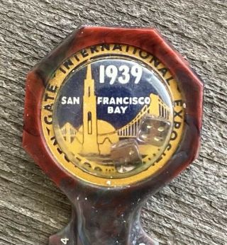 1939 Worlds Fair San Francisco Letter Opener/ Ruler/ Dice Exposition Antique