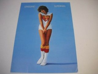 Barbra Streisand Two - Sided 1977 Promo Poster Ad For Release Of Superman