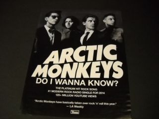 Arctic Monkeys Have A Platinum Hit Rock Song Do I Wanna Know Promo Poster Ad