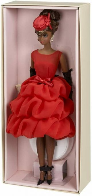 Barbie Collector Bfmc,  Red Dress African - American Doll -