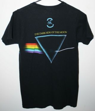 Pink Floyd Dark Side of the Moon Prism Album Cover Black small T - shirt Authentic 3